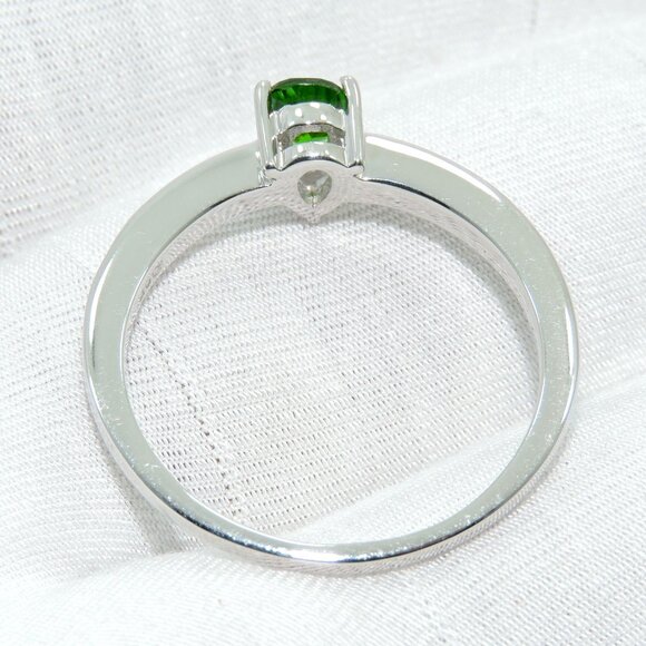 Faceted Chrome diopside Gemstone Silver Ring, Divine Statement Ring, Size:-9US - Picture 3 of 5
